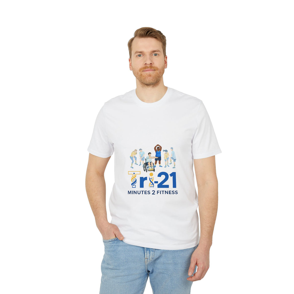 21 Minutes 2 Fitness T-shirt | Group Exercise Illustration, Inclusive Workout Tee