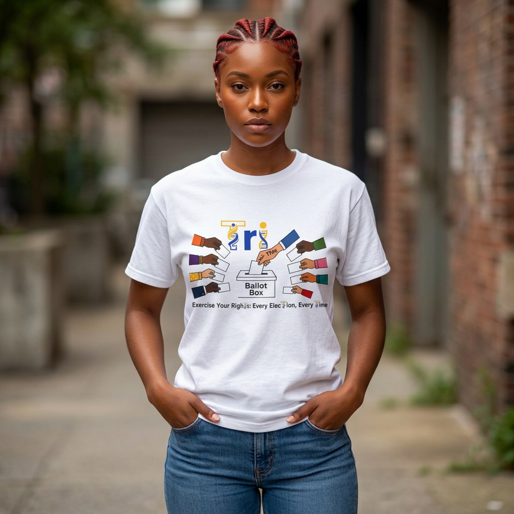 Voting Rights T-Shirt — 'Ballot Box: Exercise Your Right: Every Election, Every Vote'