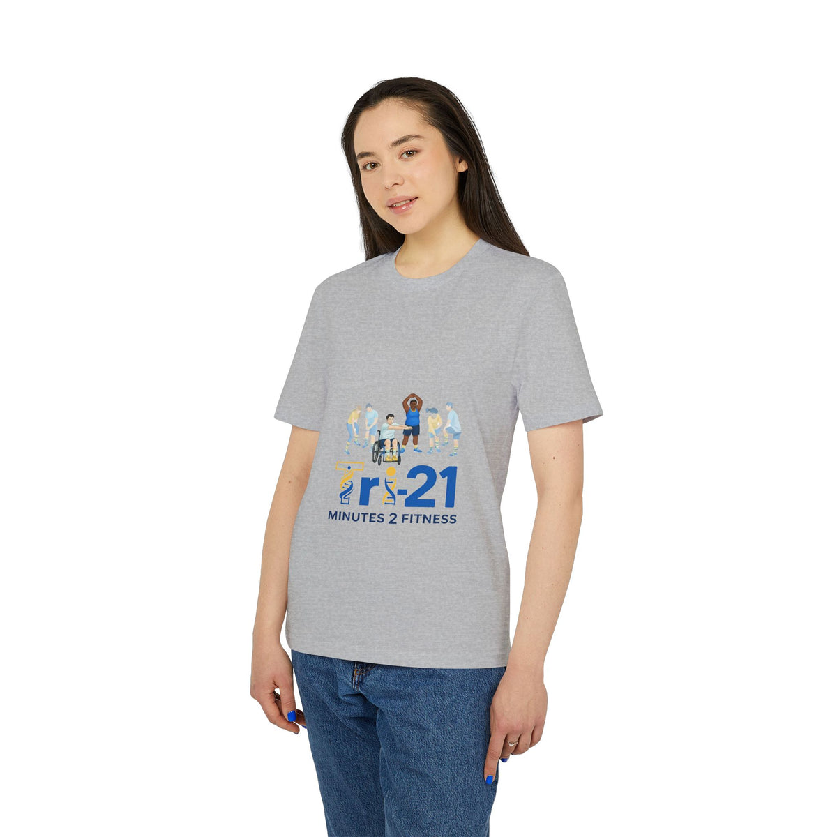 21 Minutes 2 Fitness T-shirt | Group Exercise Illustration, Inclusive Workout Tee