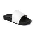 Funny 21 Minutes of Fitness Cartoon Figure Slide Sandals | White Strap