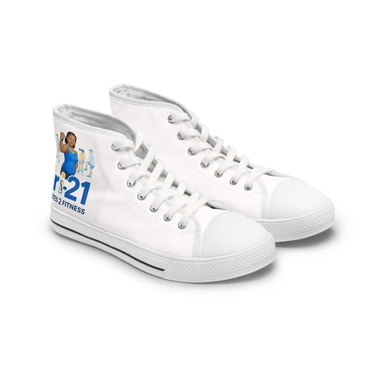 Women's High Top Sneakers — Fitness Coach Graphic Athletic Shoes